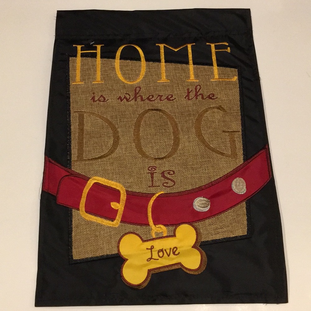🎉HP🎉”Home is Where the Dog Is, Love” Double-Sided Garden Flag, New Tags Sealed